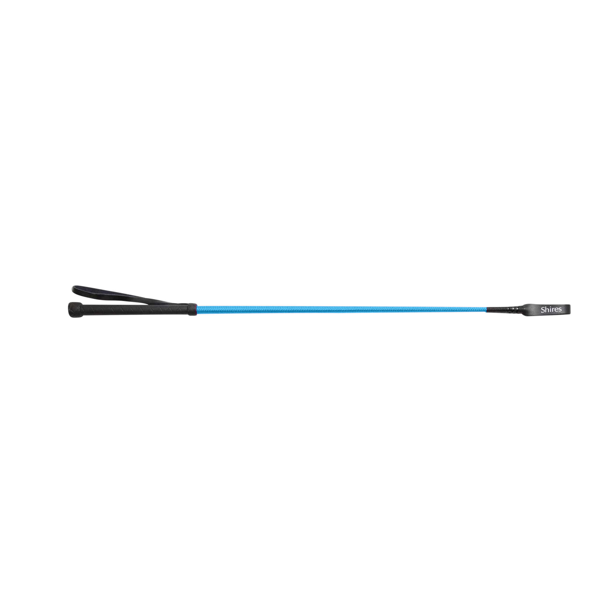 Childrens/Kids Thread Stem Leather Horse Riding Whip (Bright Blue) 1/3