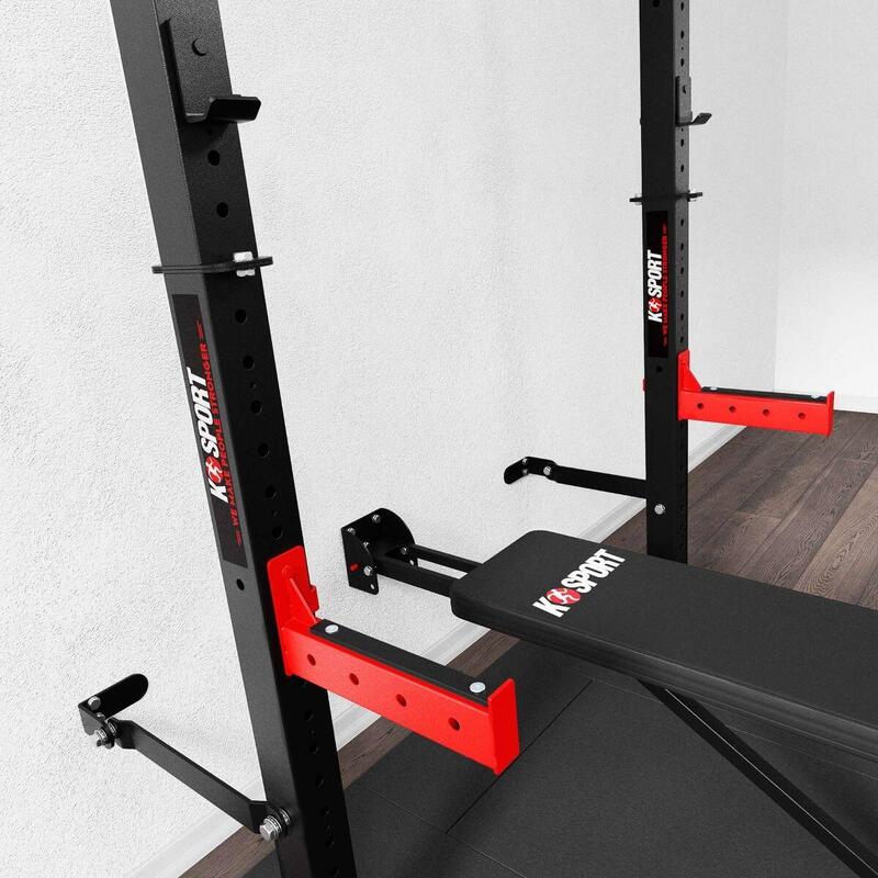 Wall Rack pliable avec banc de musculation pliable