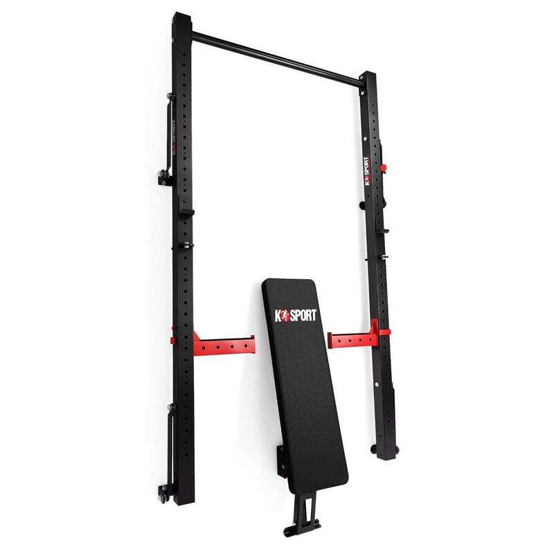 Wall Rack pliable avec banc de musculation pliable