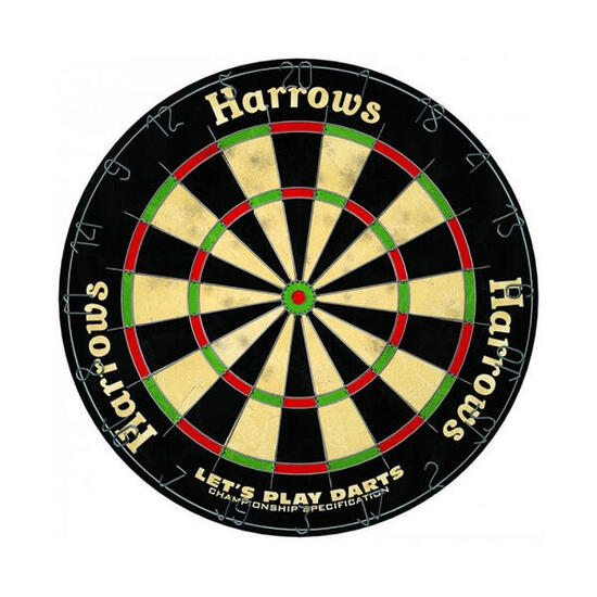 Dartboard Set "Lets Play" Damen und Herren Schwarz/Beige/Rot