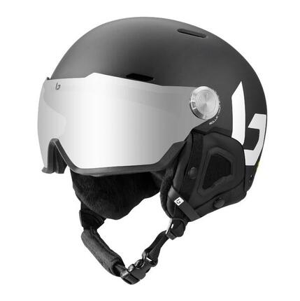 Casque de ski MIGHT VISOR Offwhite Matte - Brown Gun Cat 2