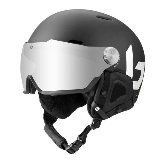 Casque de ski MIGHT VISOR Black Matte - Brown Gun Cat 2