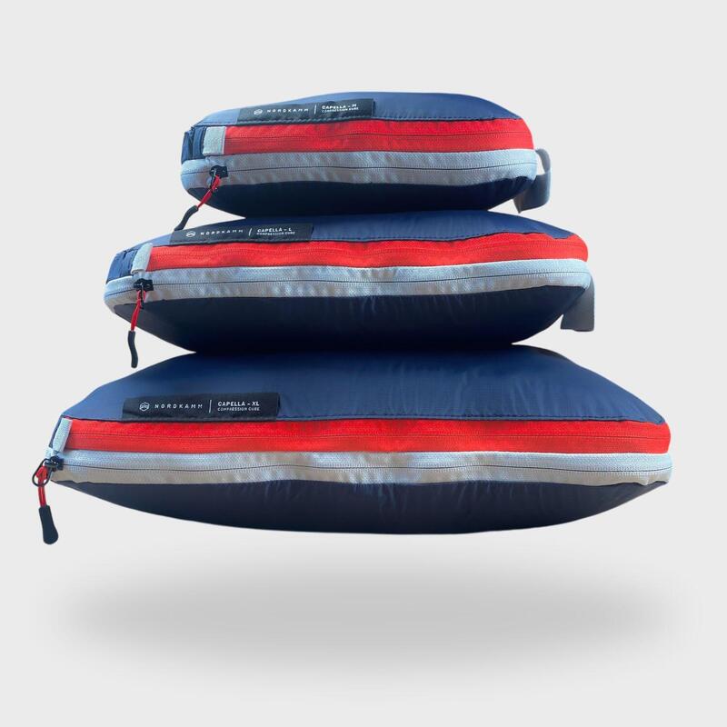 Packing cubes compressie set reis cubes voor koffers rugzakken ultralicht blauw