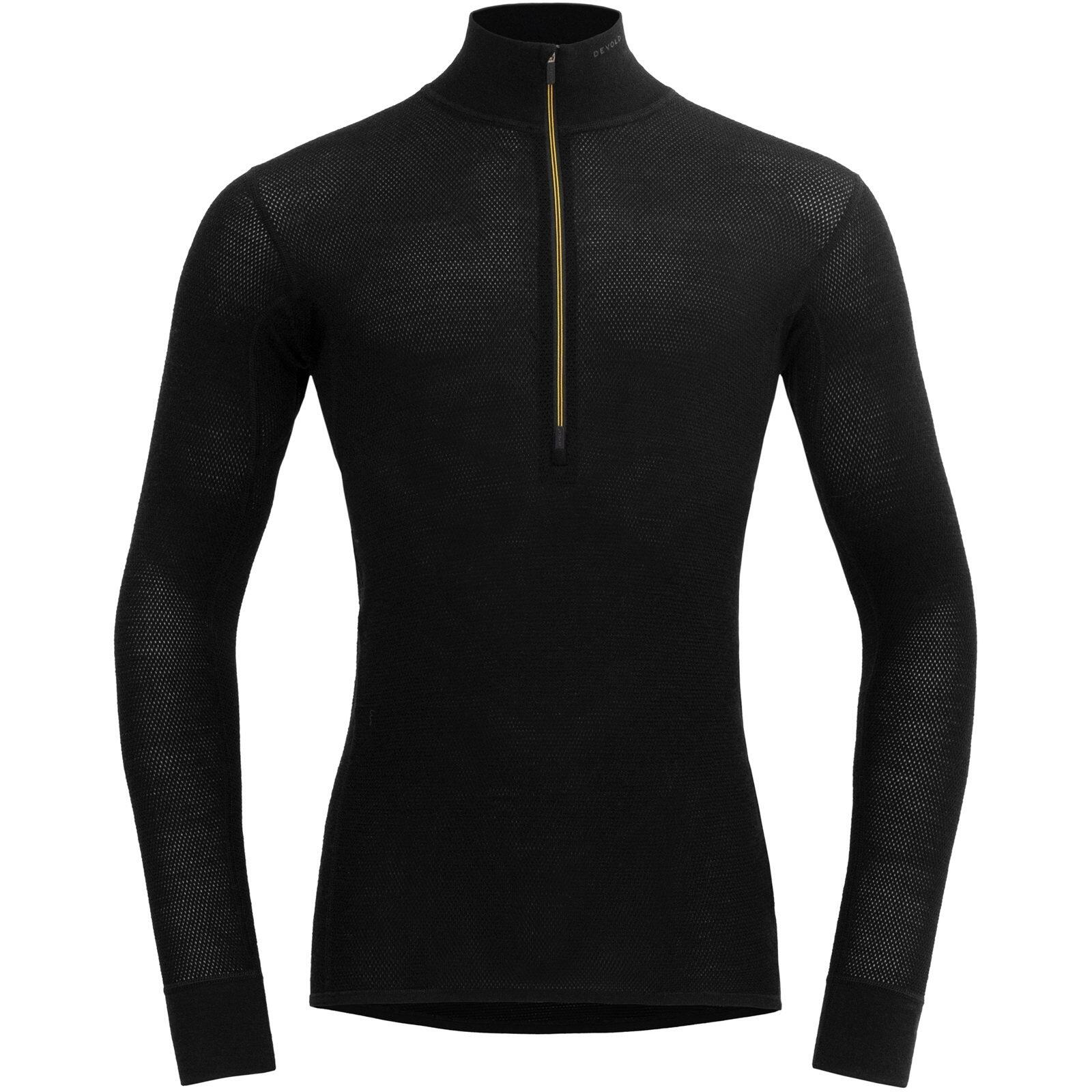 DEVOLD Langarmshirt mit Reißverschluss Wool Mesh 190 Zip Neck Man caviar