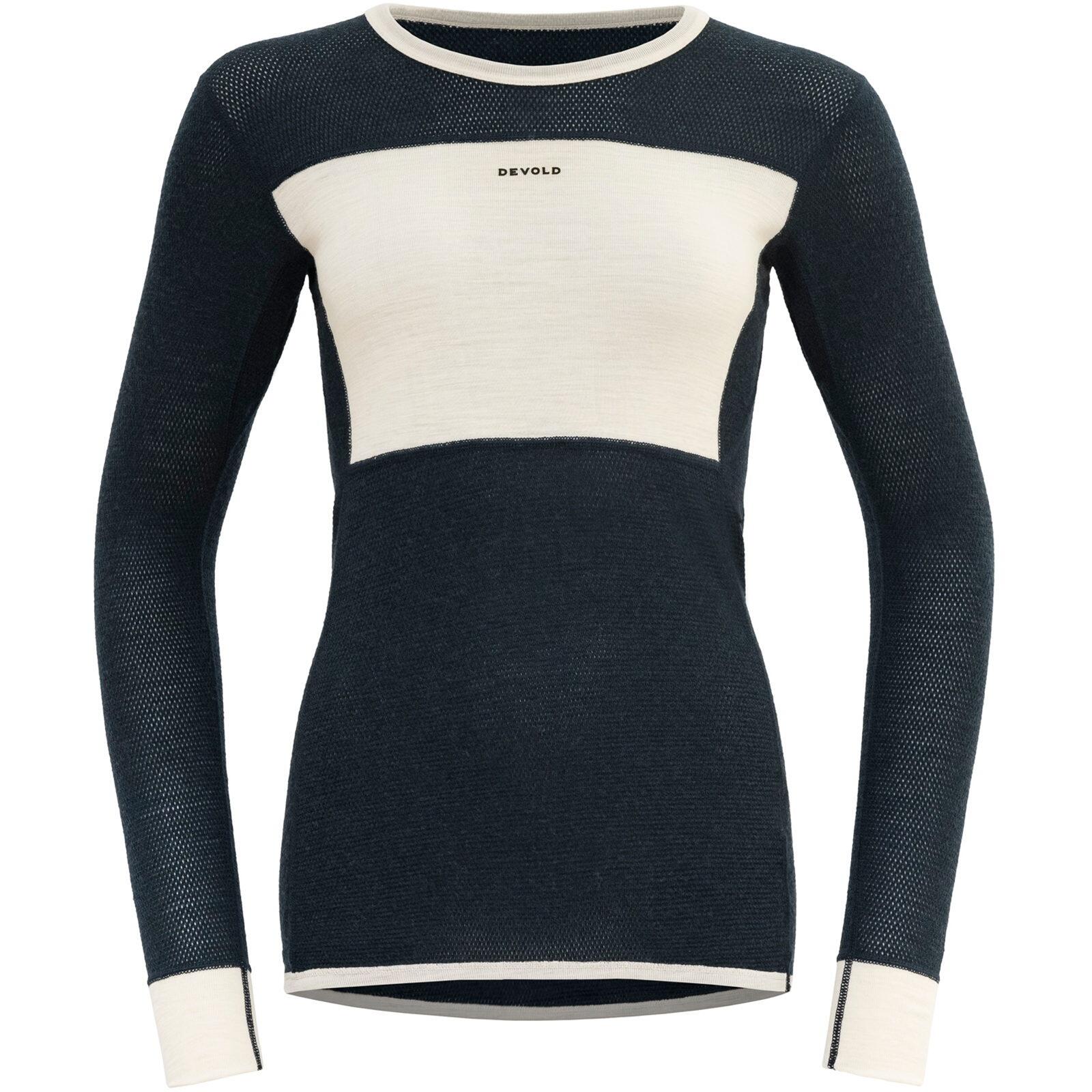 DEVOLD Langarmshirt Wool Mesh 190 Shirt Wmn ink-offwhite