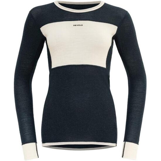 Langarmshirt Wool Mesh 190 Shirt Wmn ink-offwhite