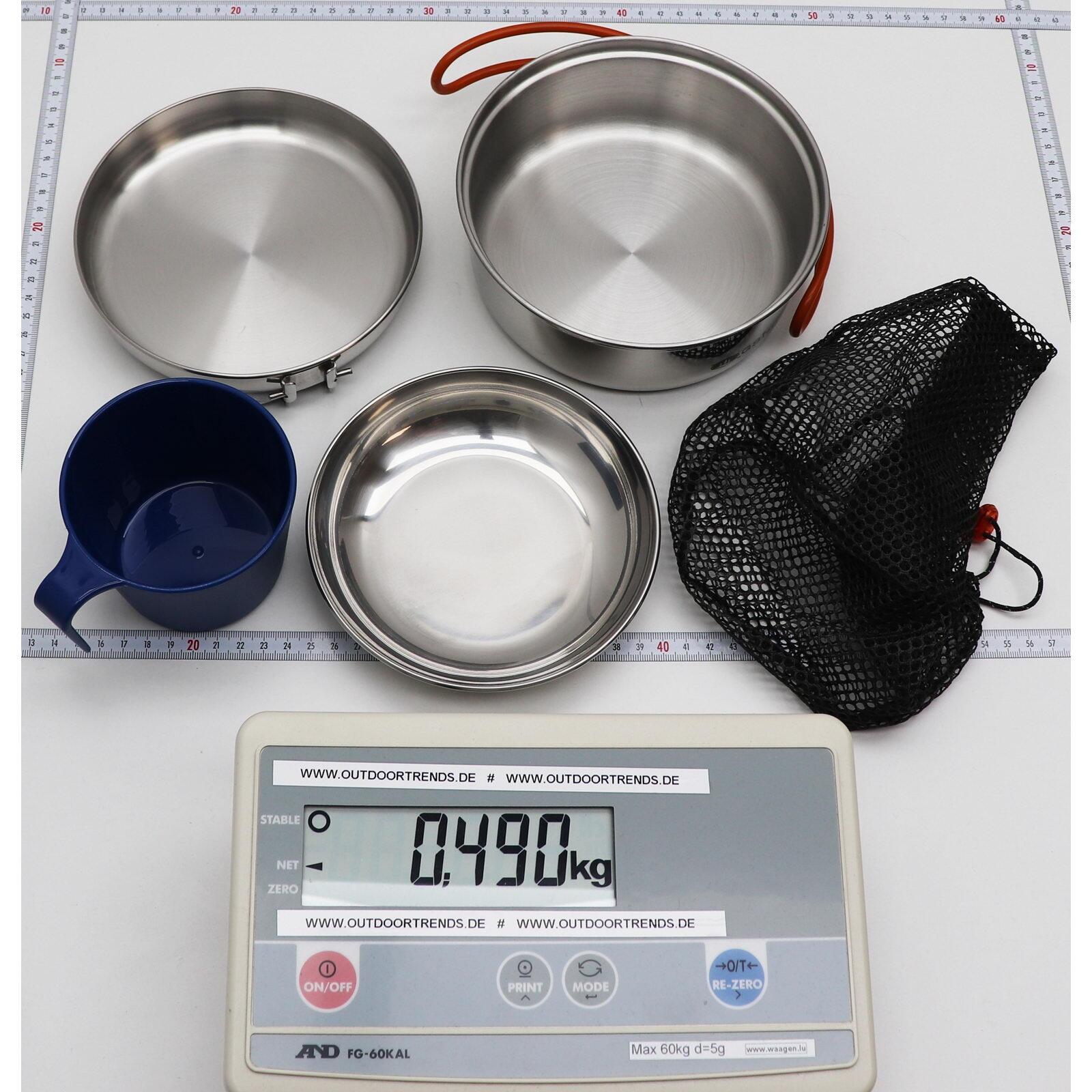 Kochset Glacier Stainless 1 Person Mess Kit 2/4