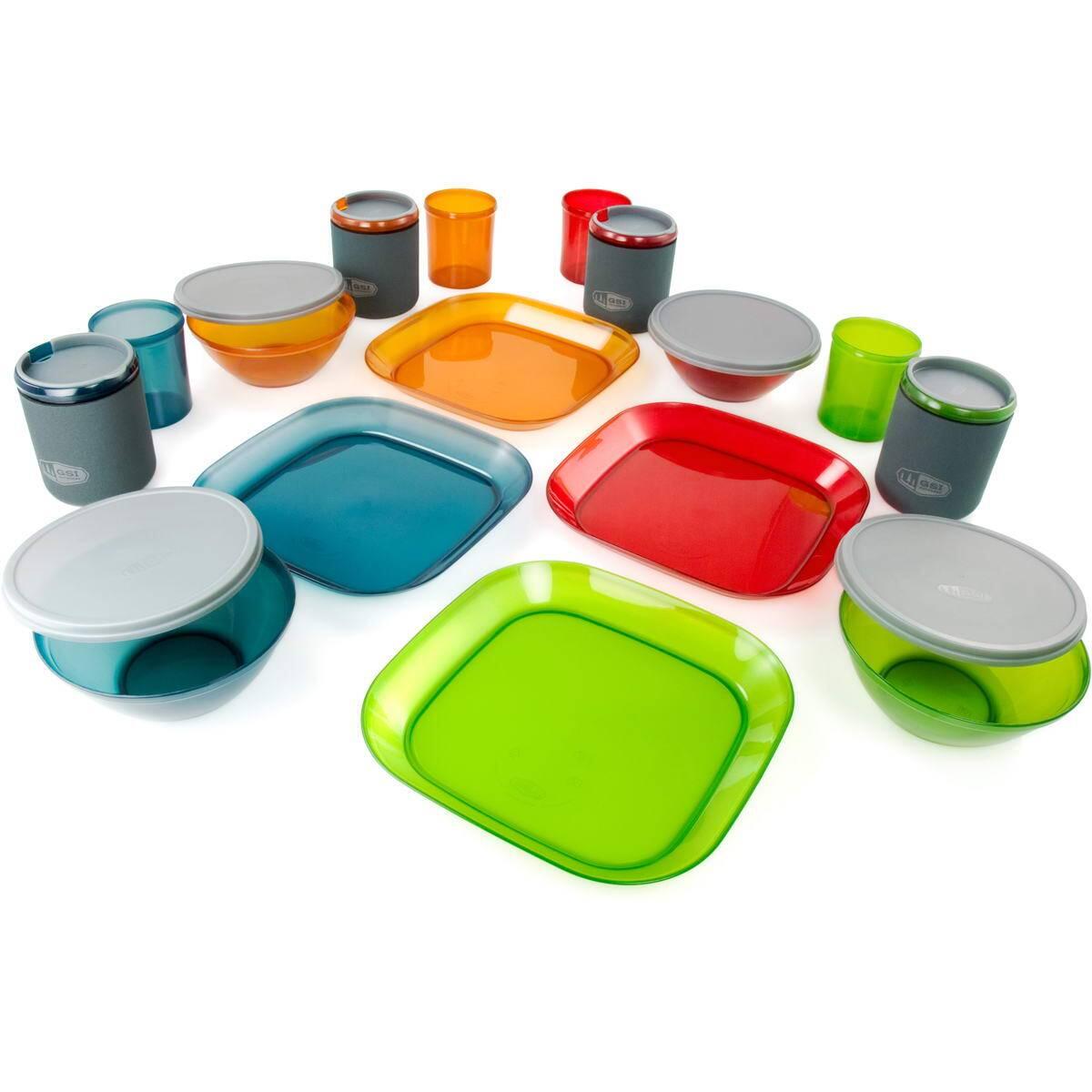 Gsi Outdoors - Service Vaisselle Camping Gsi Outdoors Infinity 20 Pcs Recyclé Pour 4 Pers. - Batterie De Cuisine - Multicolore - No Size - Decathlon