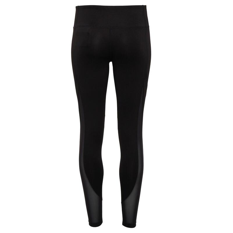 Leggings mit NetzTechPaneel Damen Schwarz