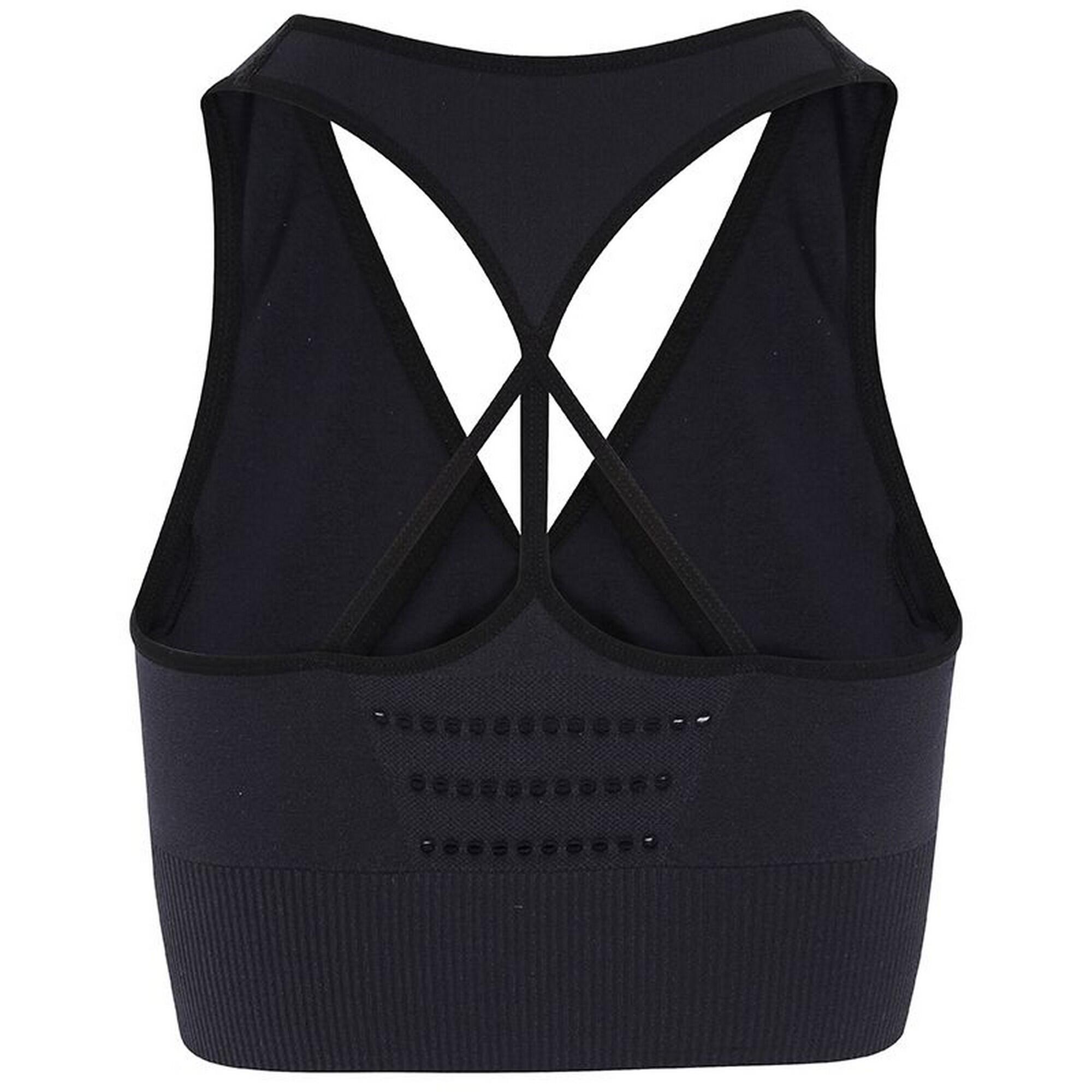"Reveal" SportBH Nahtlos für Damen Schwarz 2/3