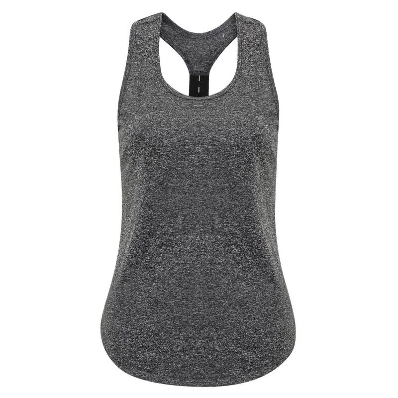 Tri Dri Performance Tank Top Damen Schwarz meliert