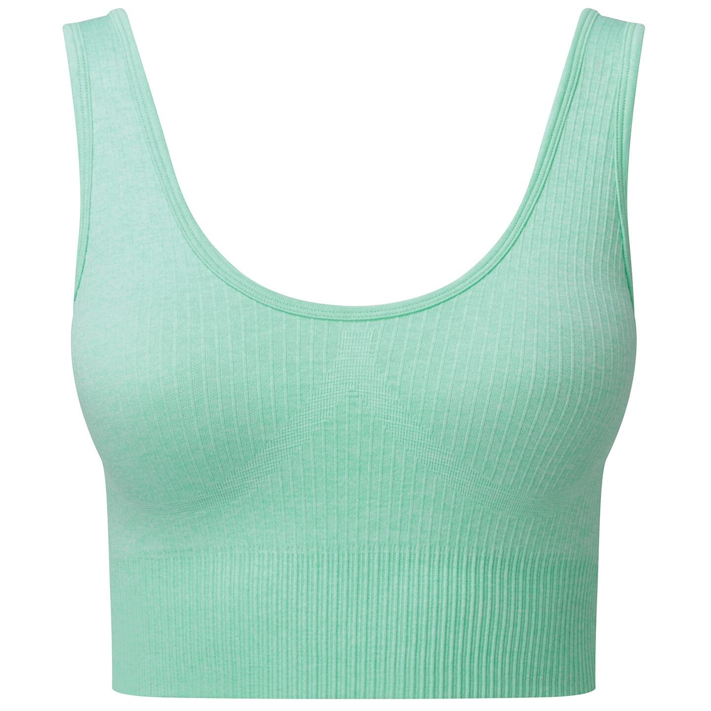 TRIDRI Reggiseno 3D A Costine Senza Cuciture Donna TriDri Multisport Menta Piperita