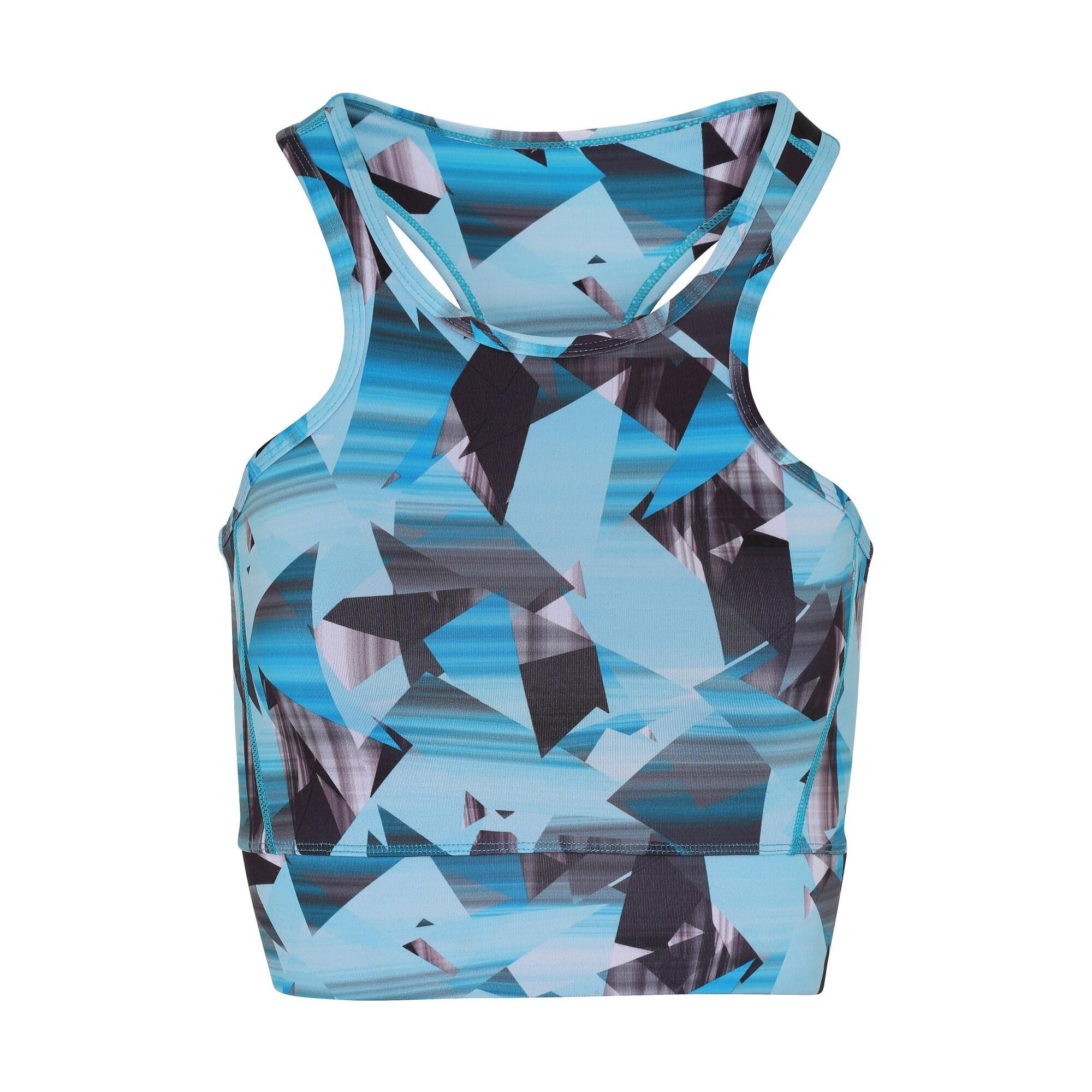 TRIDRI Womens/Ladies Performance Sports Mid Length Bra (Turquoise)