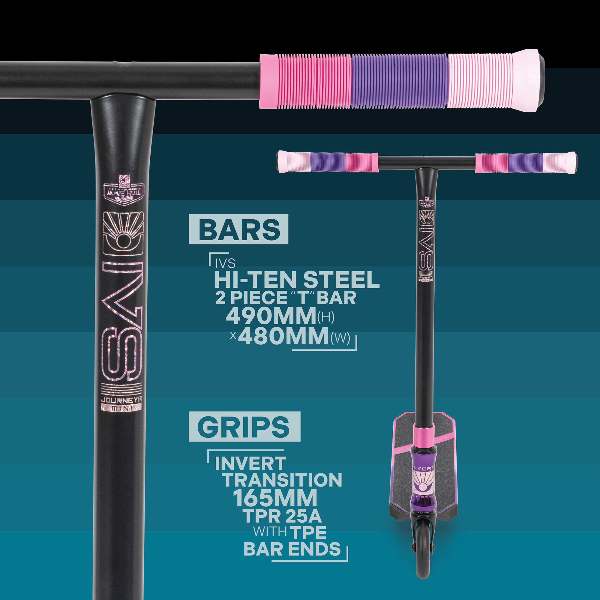Trottinette Invert Supreme Journey 1+ Mini Tri Electro Pink/Pink/Purple 5/7