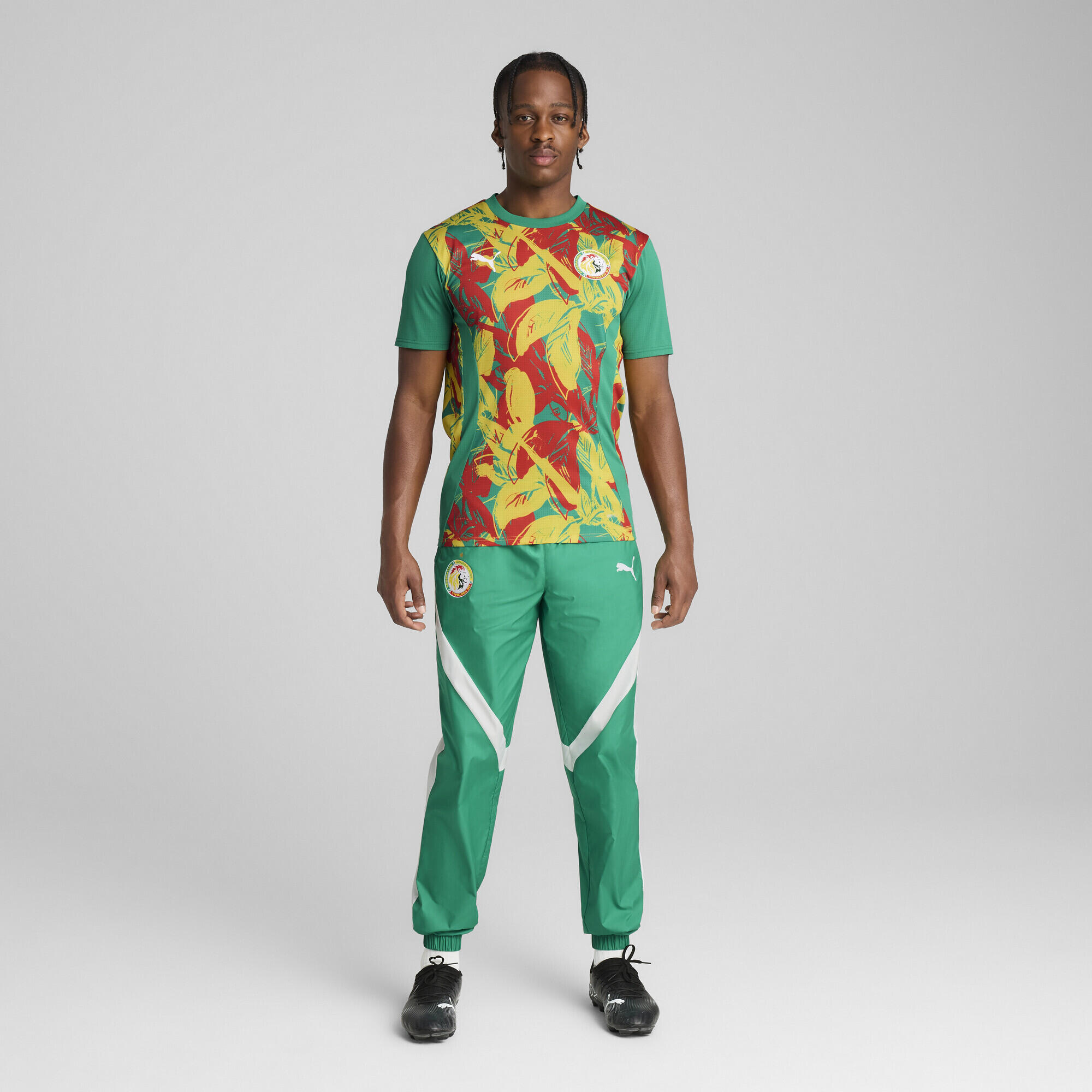 Pantaloni pre-partita Senegal 2025 da uomo PUMA Sport Green White 6/7