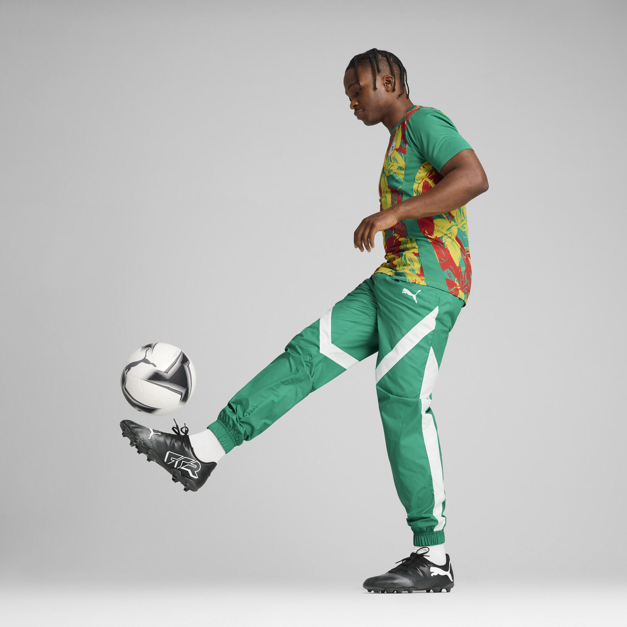 Pantaloni pre-partita Senegal 2025 da uomo PUMA Sport Green White 4/7