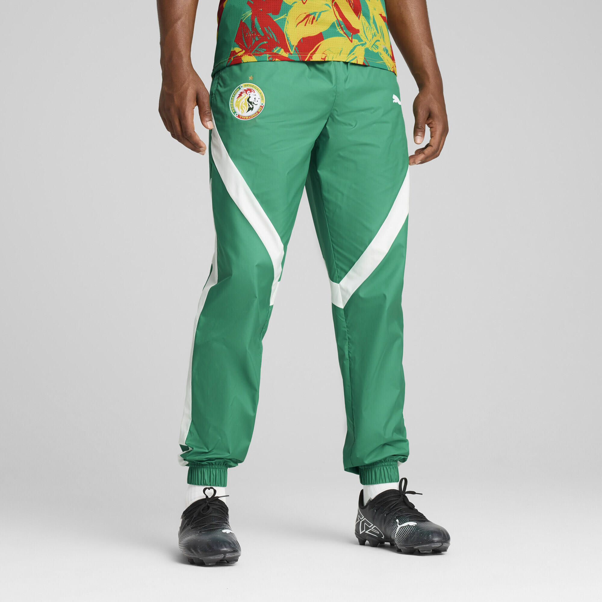 Pantaloni pre-partita Senegal 2025 da uomo PUMA Sport Green White 2/7