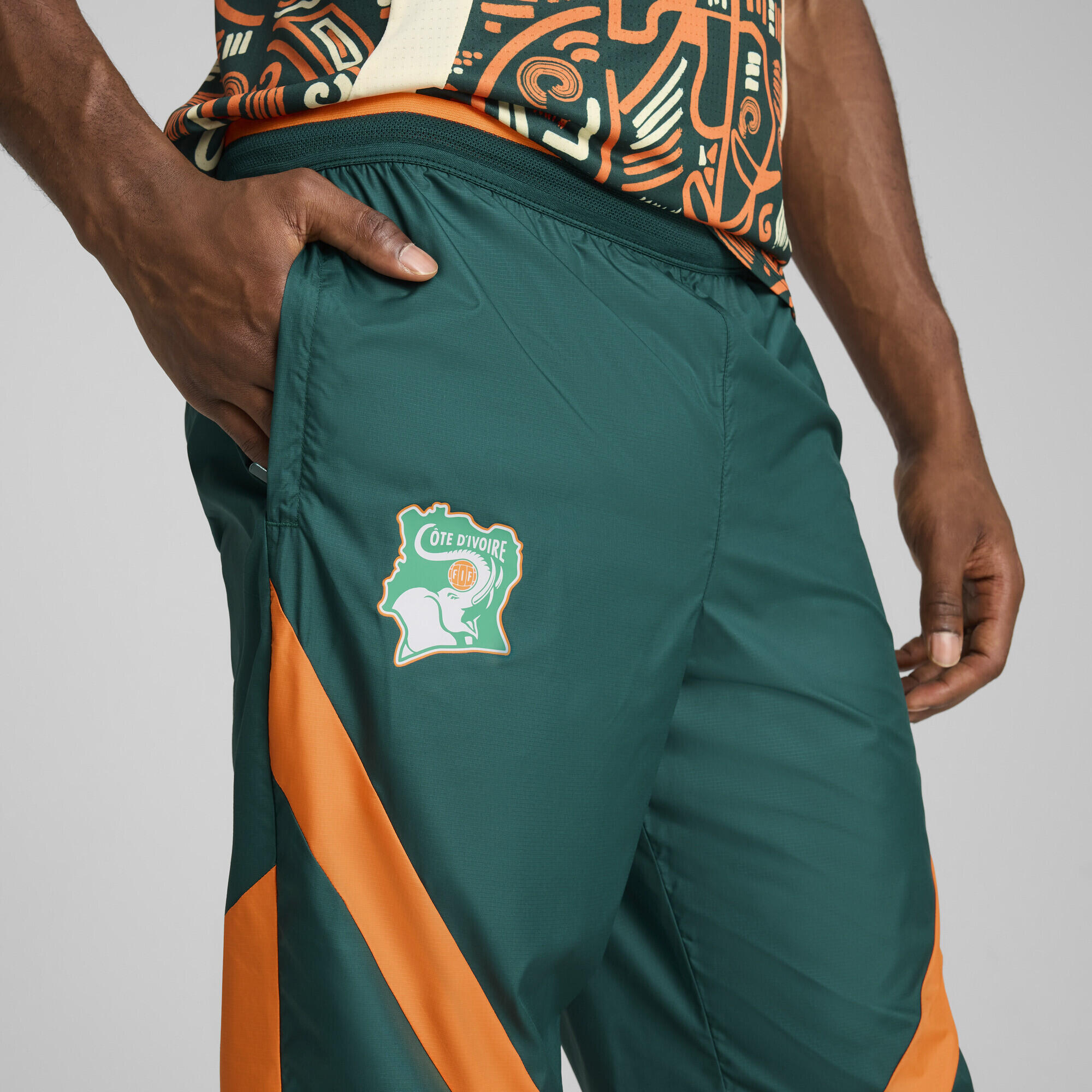 Pantalon tissé d'avant match Côte d'Ivoire 2025 Homme PUMA 3/7
