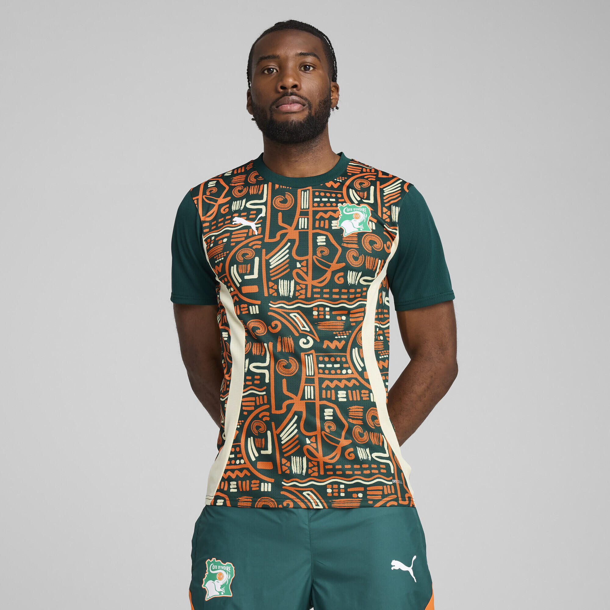 Elfenbeinküste 2025 Aufwärmtrikot Herren PUMA 2/7