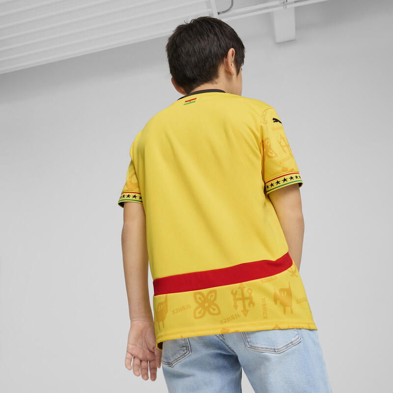 Maillot Ghana 2025 Extérieur Enfant et Adolescent PUMA Pelé Yellow Black