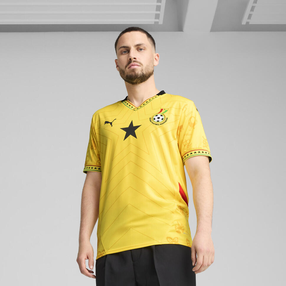 Męska koszulka wyjazdowa Ghana 2025 PUMA Pelé Yellow Black