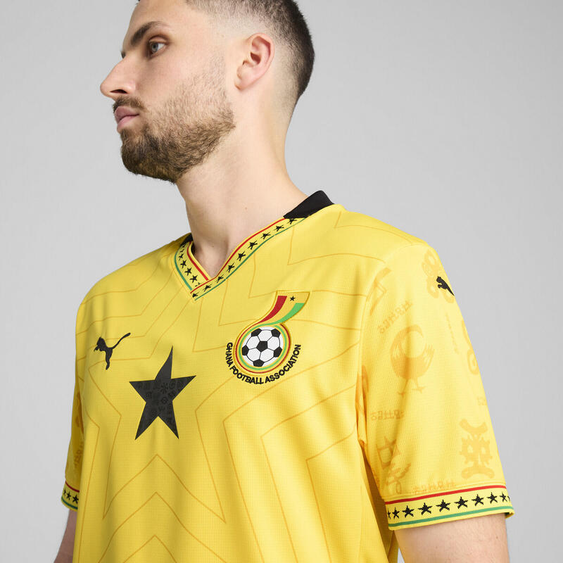 Ghana 2025 Away Jersey Men PUMA Pelé Yellow Black