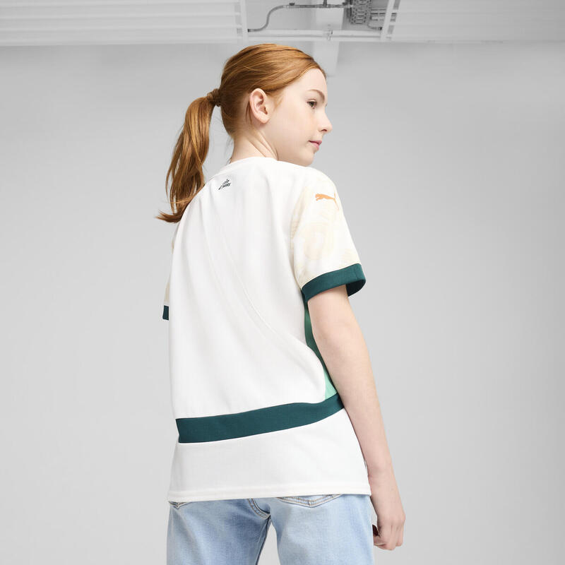 Ivoorkust 2025 uitshirt voor jongeren PUMA White Dark Myrtle Green