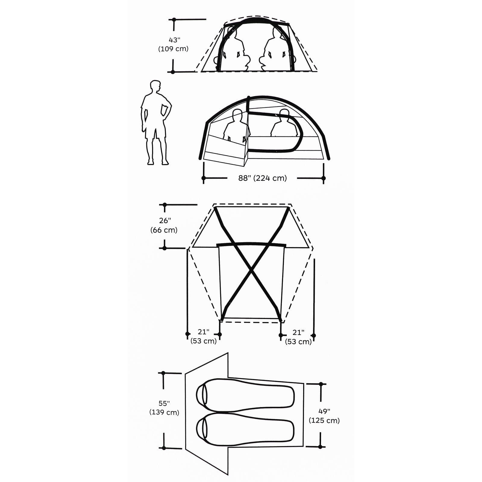 Tenda de trekking Marmot Limelight 2P para 2 pessoas 2/7