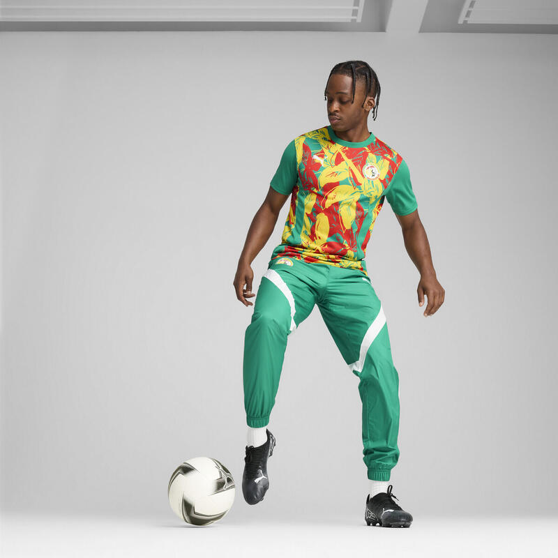 Męska koszulka przedmeczowa Senegal 2025 PUMA Sport Green Faster Yellow Red