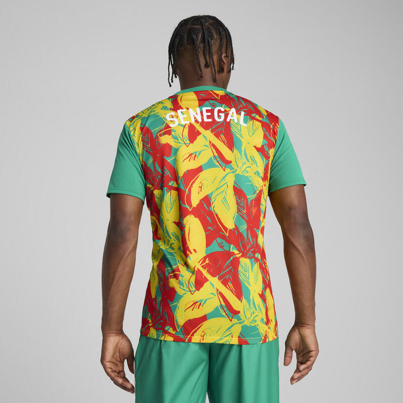 Męska koszulka przedmeczowa Senegal 2025 PUMA Sport Green Faster Yellow Red