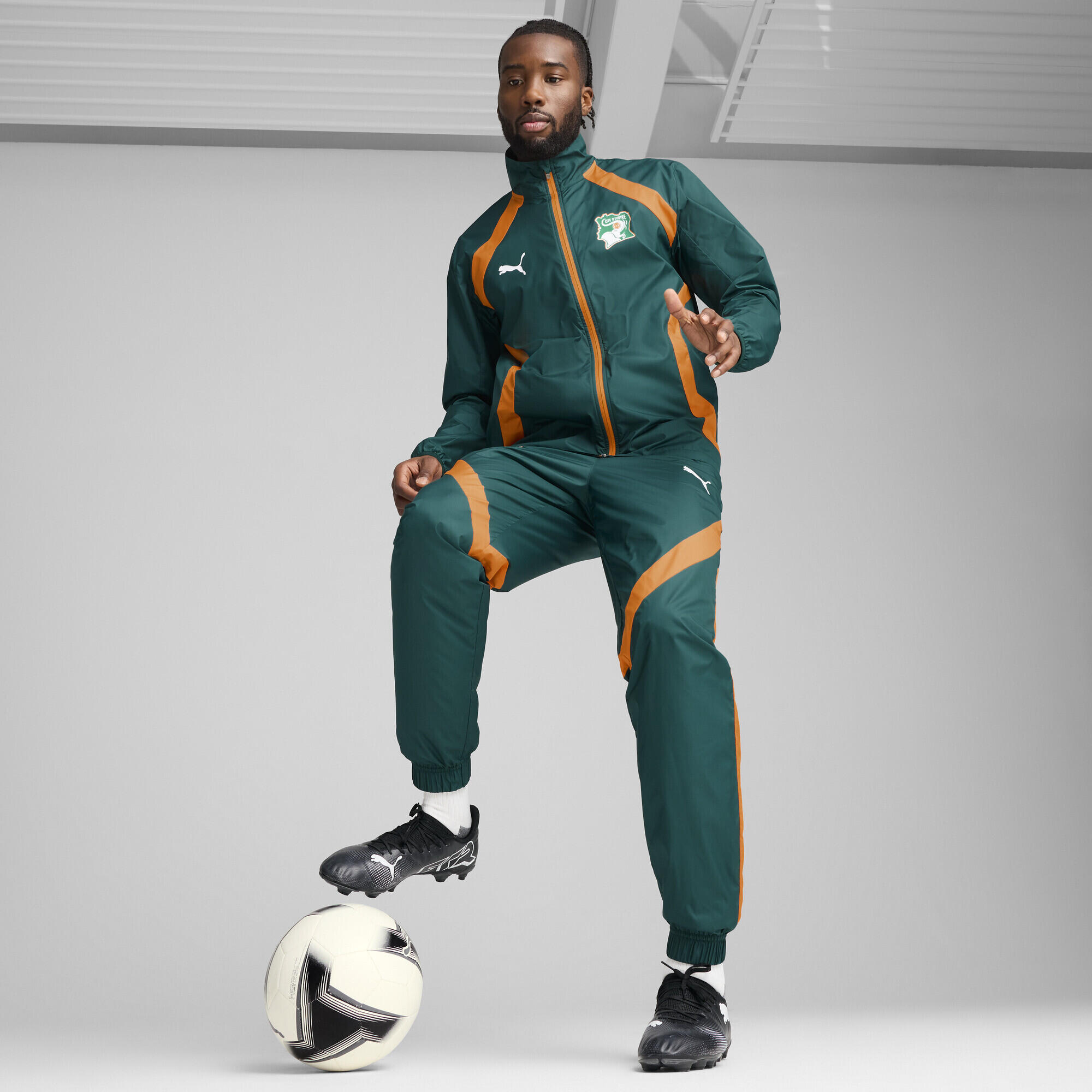 Giacca pre-partita in tessuto Costa d'Avorio 2025 da uomo PUMA 4/7