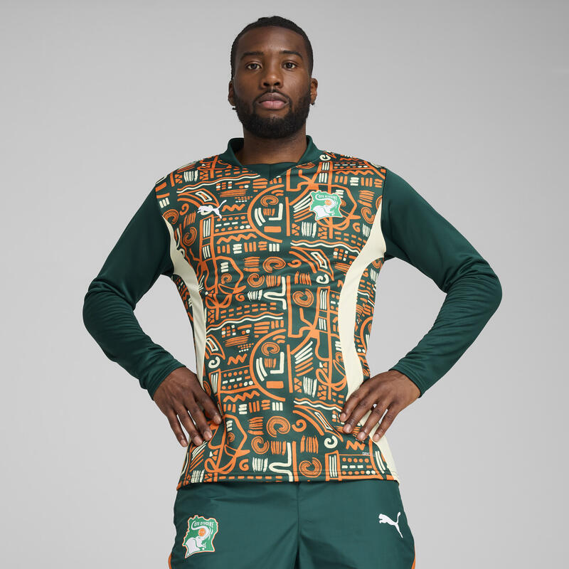 Ivory Coast 2025 Pre–match Long Sleeve Sweatshirt Men PUMA