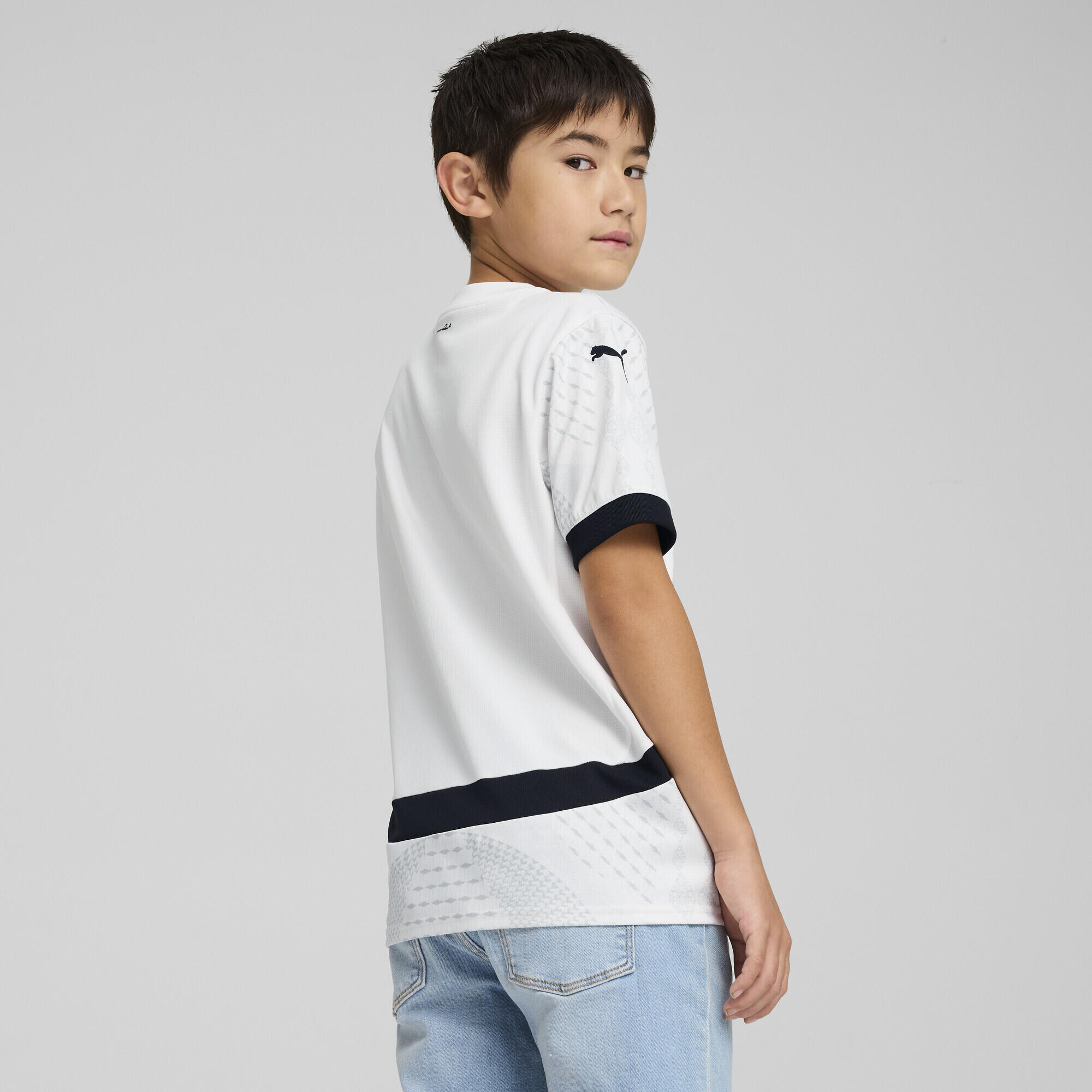 Maglia gara Away Egitto 2025 per ragazzi PUMA White Sand Dune Beige 5/7