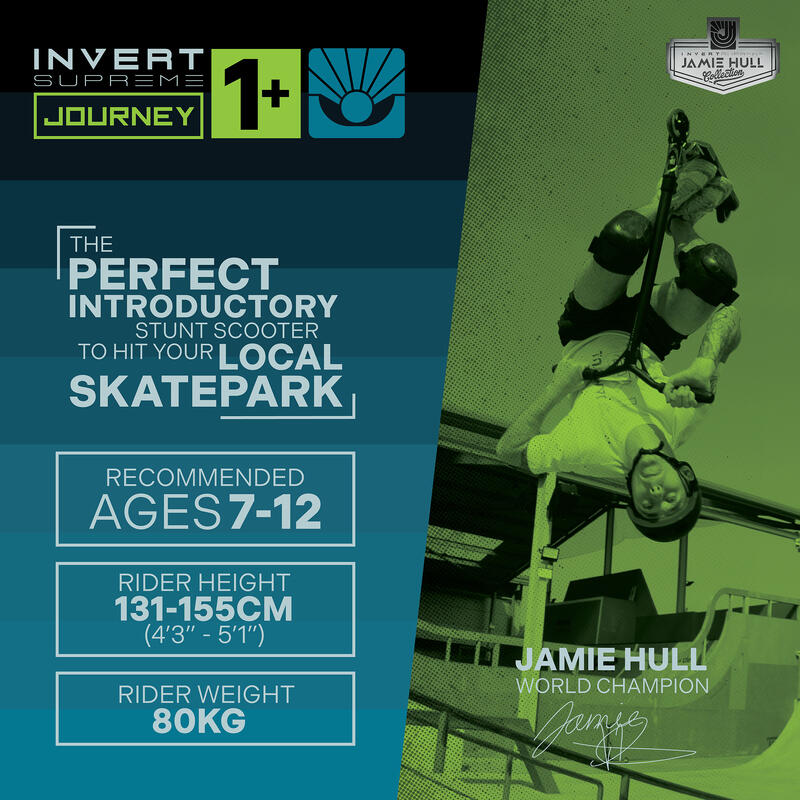 Invert Supreme Journey 1 Trottinette Tri Electro Teal/Silver/Black