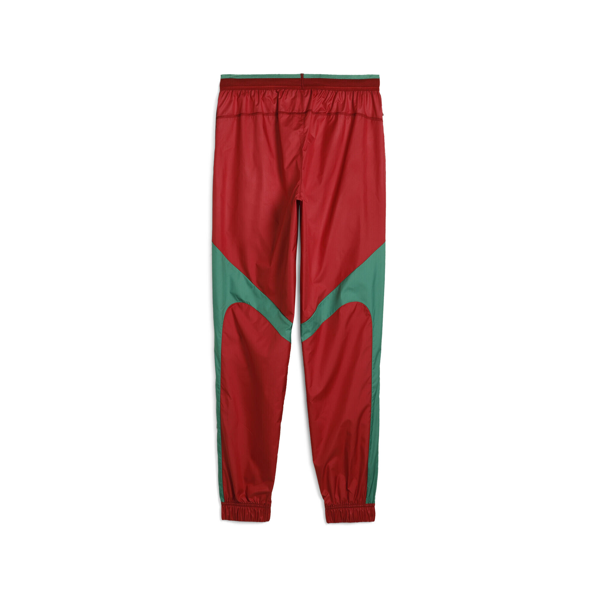 Pantaloni in tessuto pre-partita Marocco da uomo PUMA Intense Red Archive Green 6/7