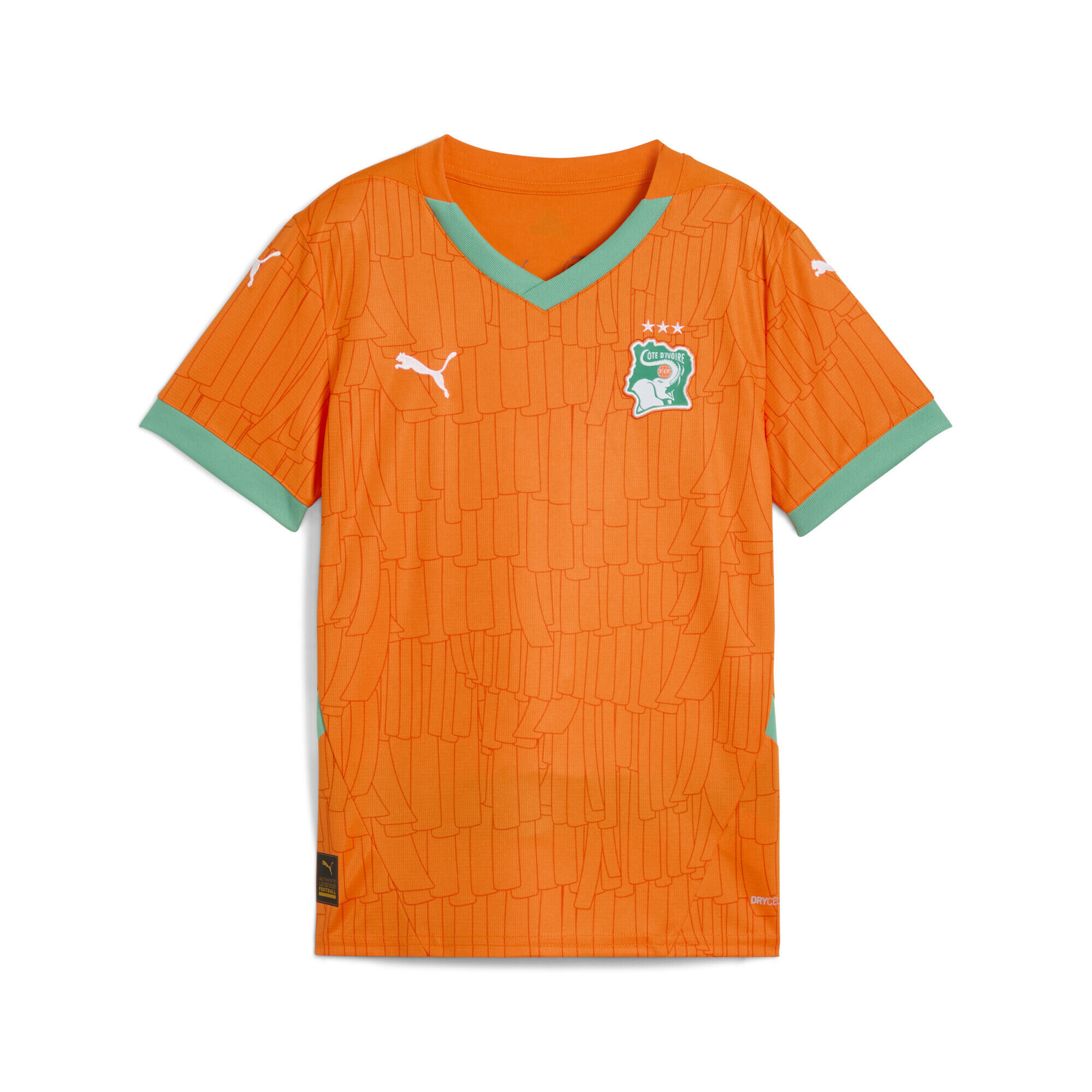 Puma - Maillot Home Côte D'Ivoire 2025 Enfant Et Adolescent Puma - T-shirt Manches Courtes - Jaune|orange|vert - 13-14 Ans - Decathlon