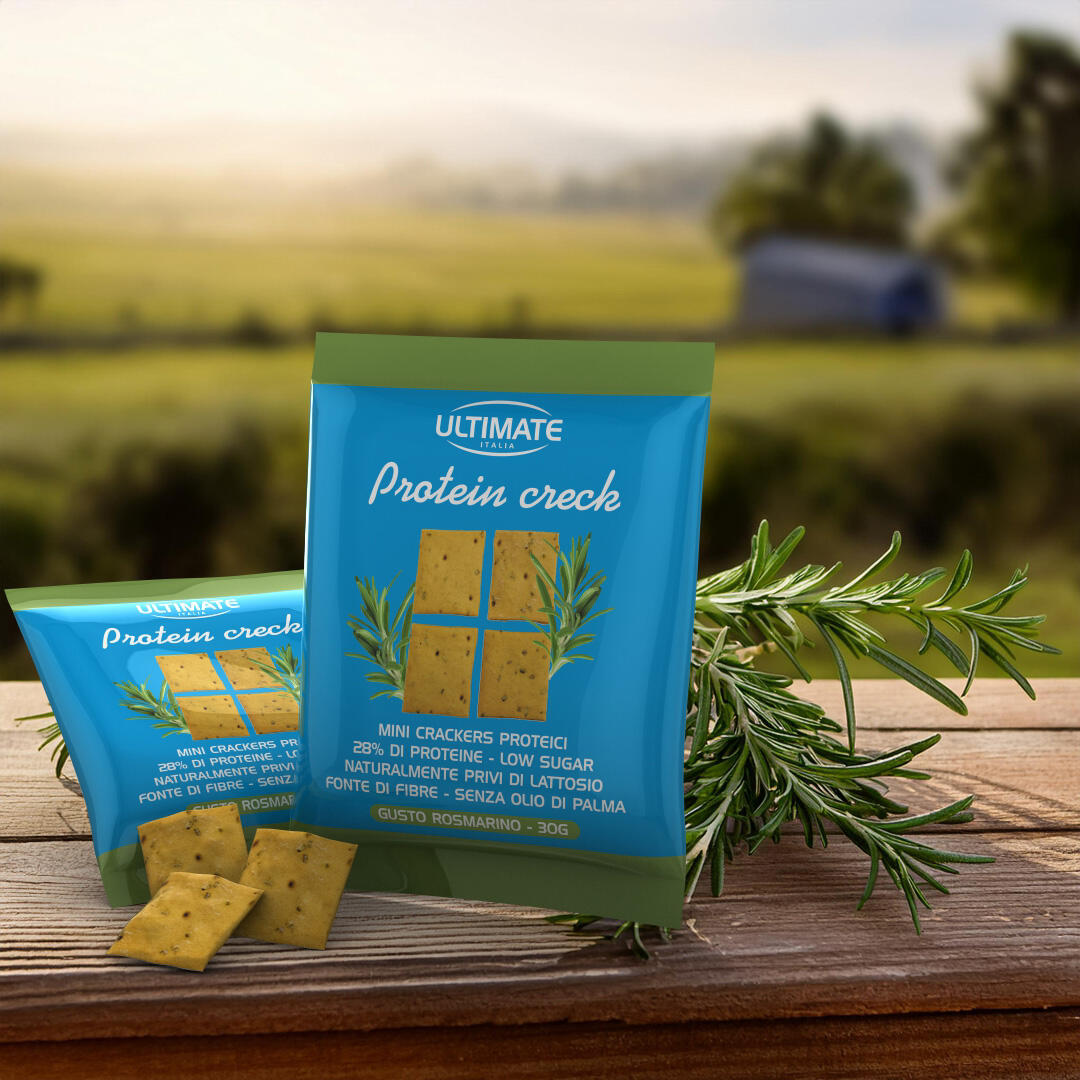 Alimento - MINI CRACKERS PROTEICI - GUSTO ROSMARINO 5/6