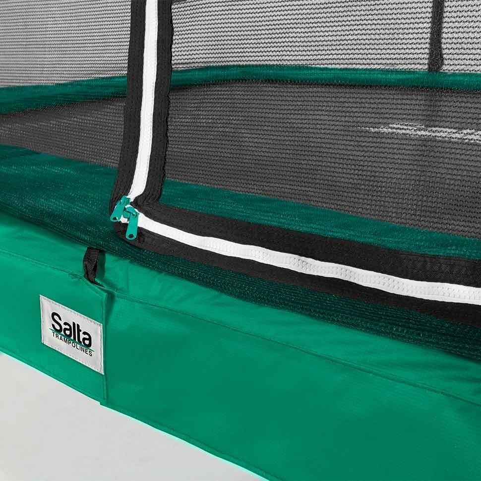 7ft x 5ft Salta Green Rectangular Comfort Edition Trampoline with Enclosure 4/7