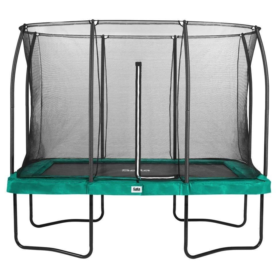 SALTA 12ft x 8ft Salta Green Rectangular Comfort Edition Trampoline with Enclosure