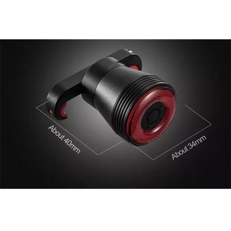 Inteligentna tylna lampa rowerowa z automatycznym czujnikiem hamowania 4/6