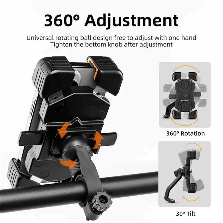 Rockbros Support vélo pour téléphone de 4,5 à 7,2 pouces