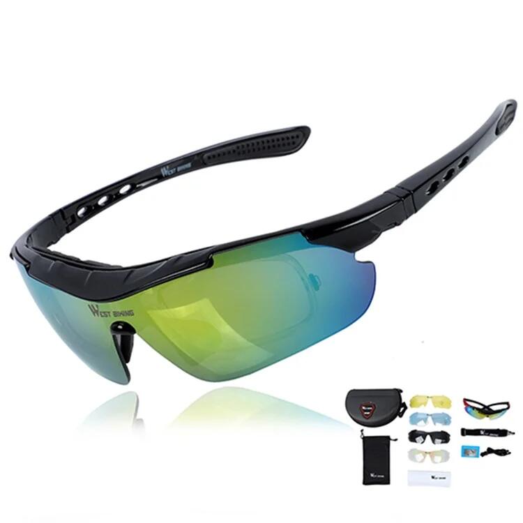 Bike Glasses with Multi-Layer Mirrored Lenses