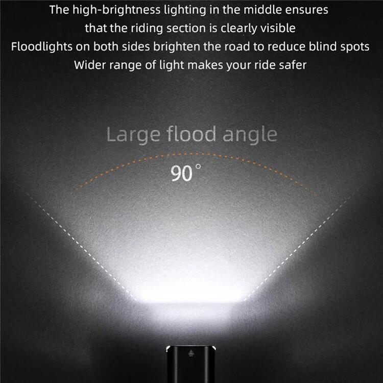 Farol de bicicleta LED brilhante, lanterna de bicicleta recarregável 6/7