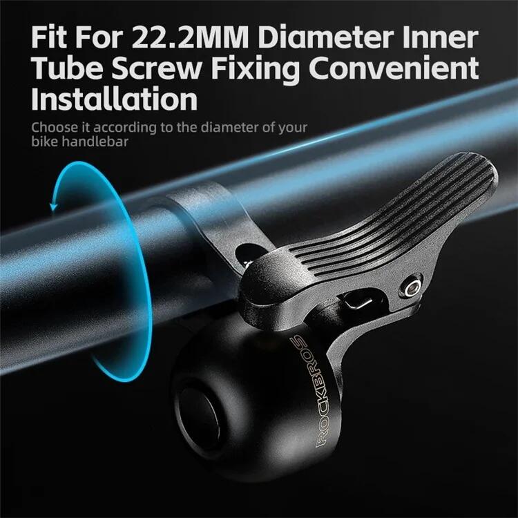 Clopoțel biciclete sunet clar design ergonomic Droit negru