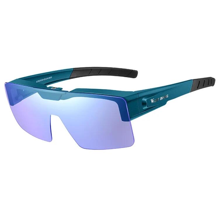 West Biking - Lunettes De Soleil Photochromiques Avec Verres Interchangeables - Lunettes De Soleil - Bleu - No Size - Decathlon