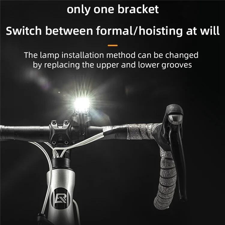 Farol de bicicleta LED brilhante, lanterna de bicicleta recarregável 4/7