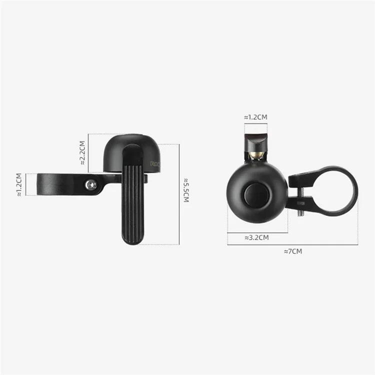 Clopoțel biciclete sunet clar design ergonomic Droit negru