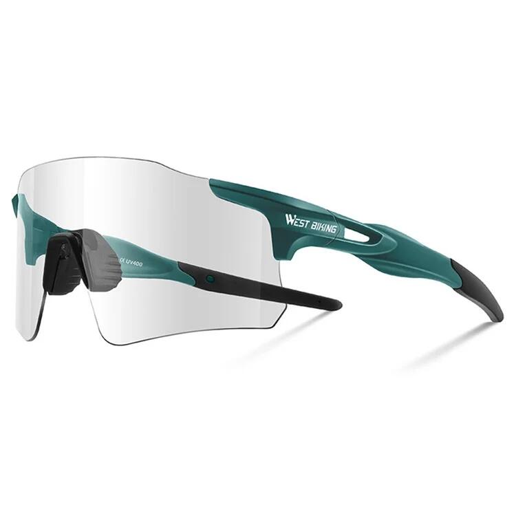 West Biking - Lunettes De Vélo Photochromiques En Polycarbonate Léger - Lunettes De Soleil - Vert - No Size - Decathlon