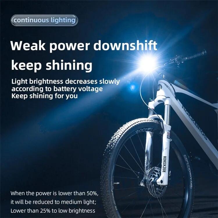Lanterna frontal para bicicleta LED ultra brilhante com recarga USB 3/7