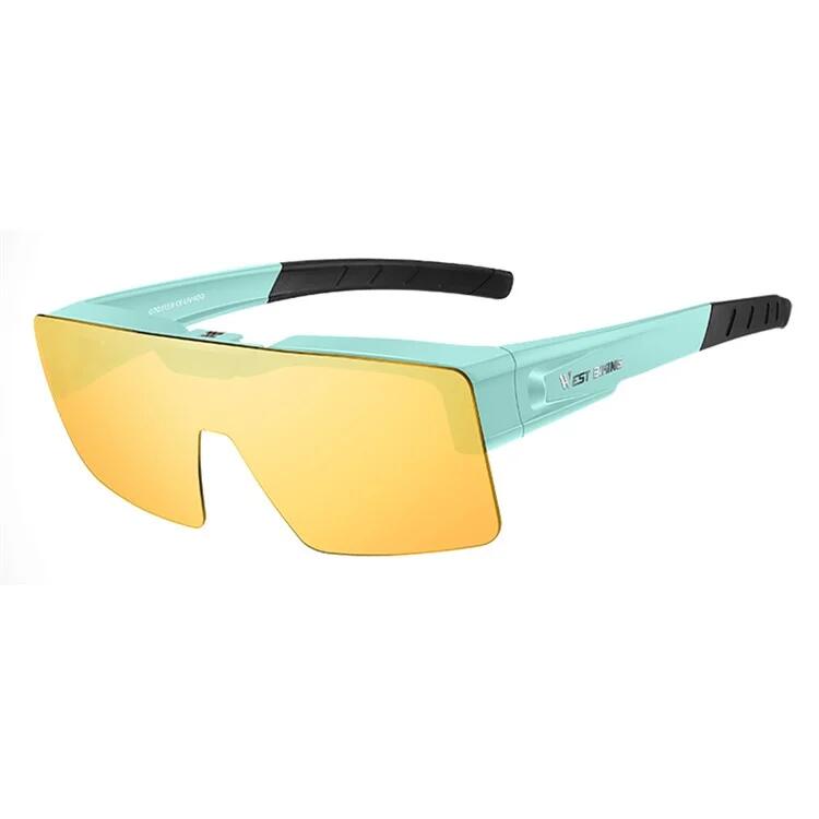 West Biking - Lunettes De Soleil De Sport Anti-vent Avec Verres Polarisants - Lunettes De Soleil - Vert - No Size - Decathlon